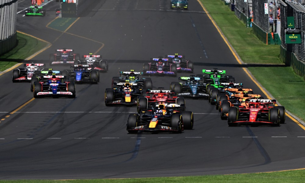 F1 cars racing at Suzuka