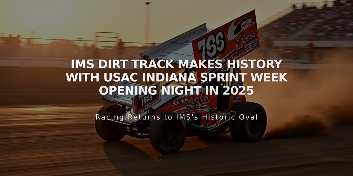 IMS Dirt Track Makes History with USAC Indiana Sprint Week Opening Night in 2025