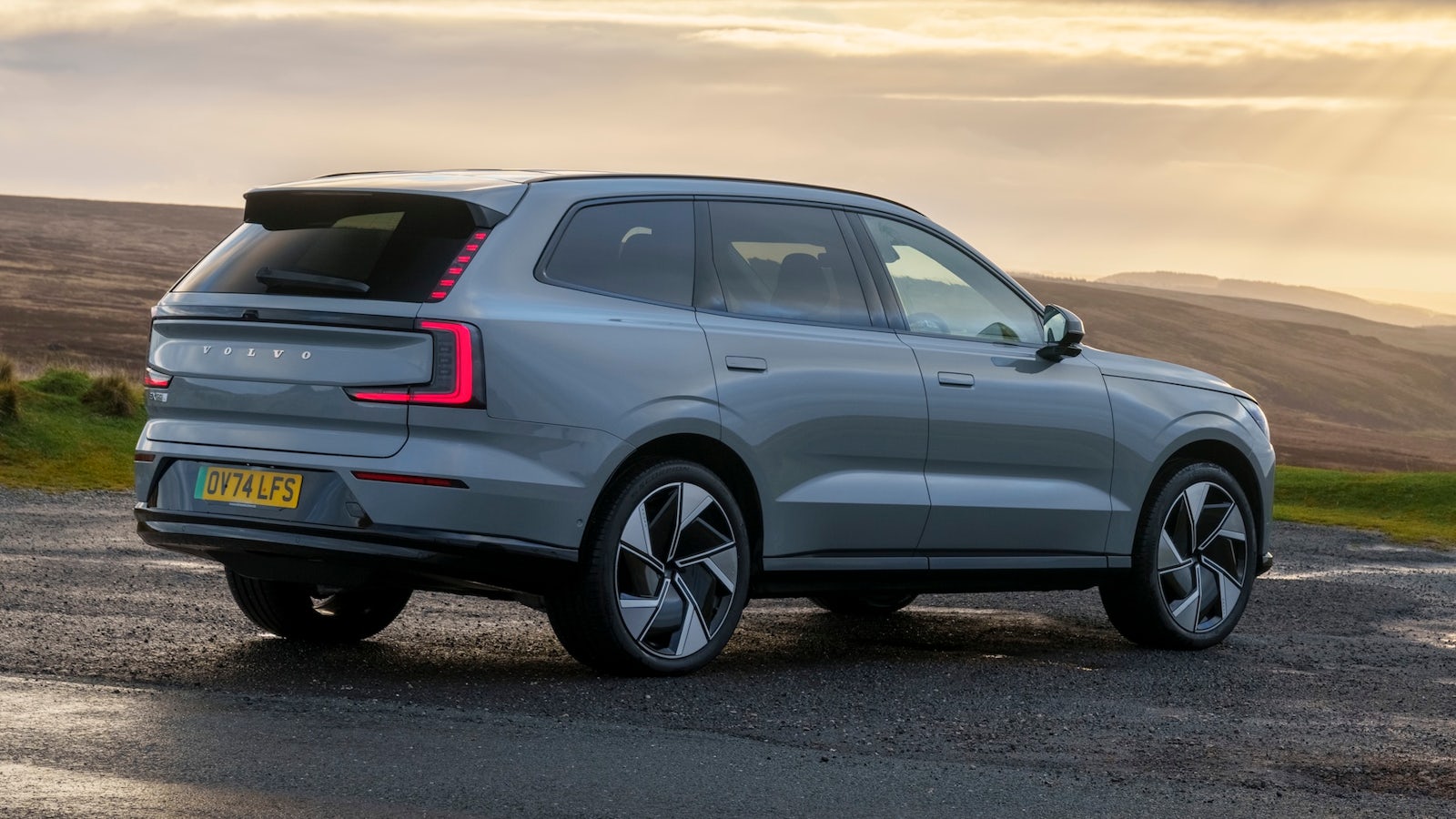 Volvo EX90 SUV rear view parked