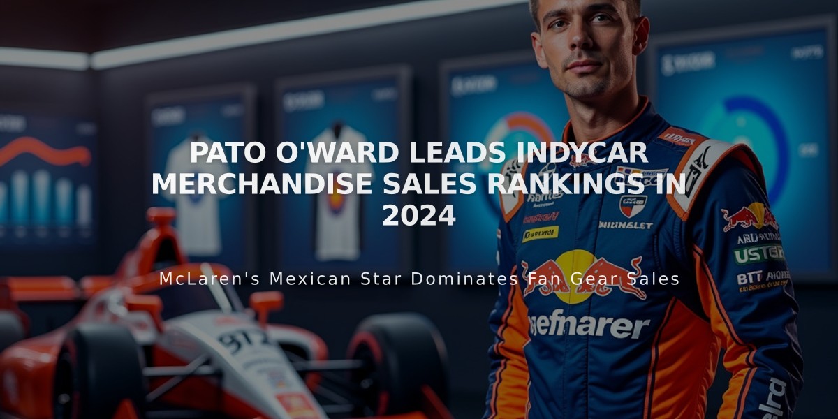 Pato O'Ward Leads IndyCar Merchandise Sales Rankings in 2024