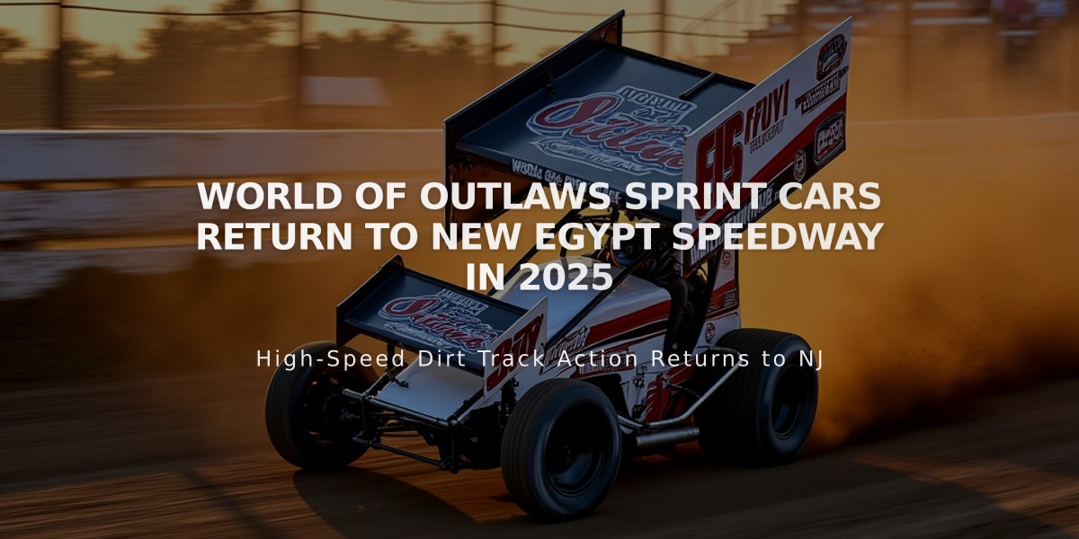 World of Outlaws Sprint Cars Return to New Egypt Speedway in 2025