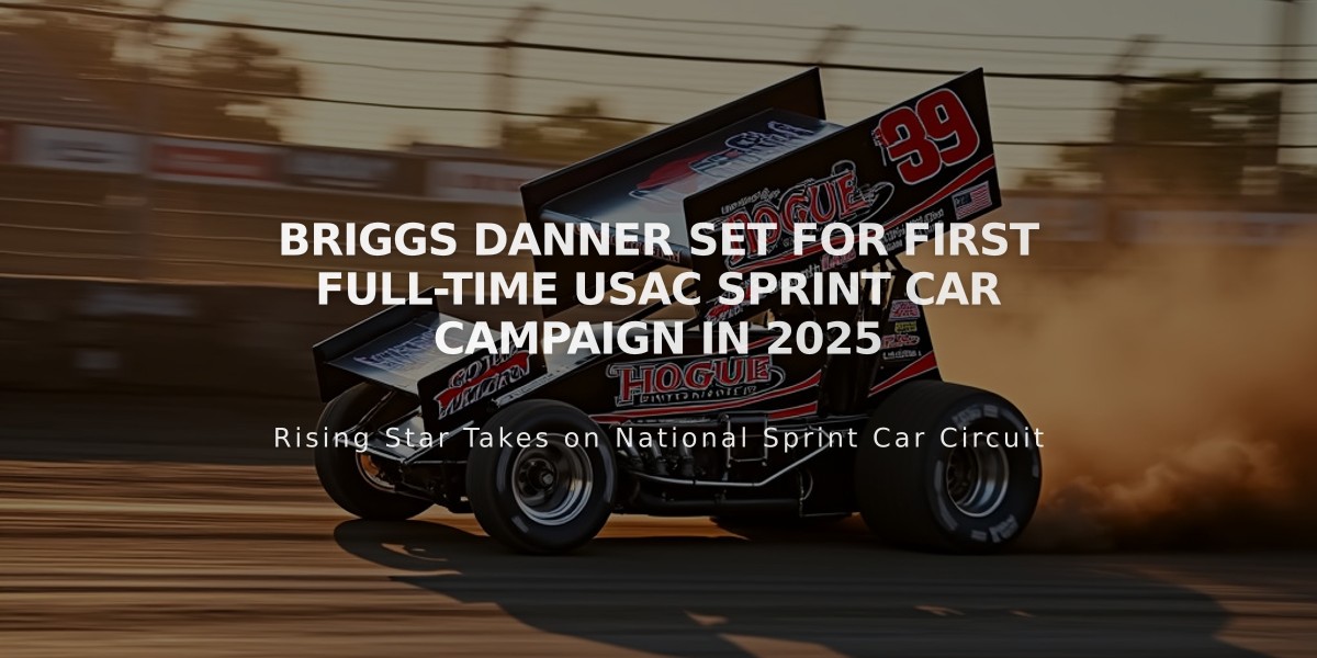 Briggs Danner Set for First Full-Time USAC Sprint Car Campaign in 2025