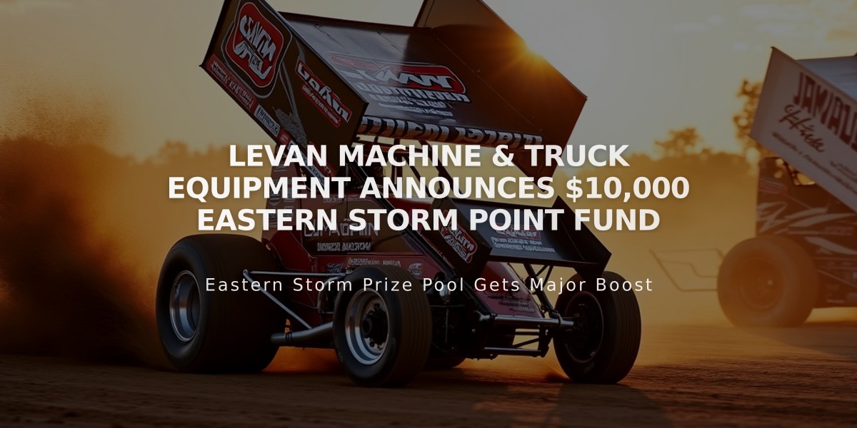 Levan Machine & Truck Equipment Announces $10,000 Eastern Storm Point Fund