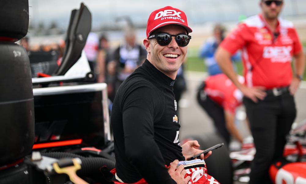 Scott McLaughlin smiling at IndyCar event