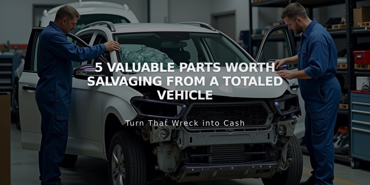 5 Valuable Parts Worth Salvaging from a Totaled Vehicle