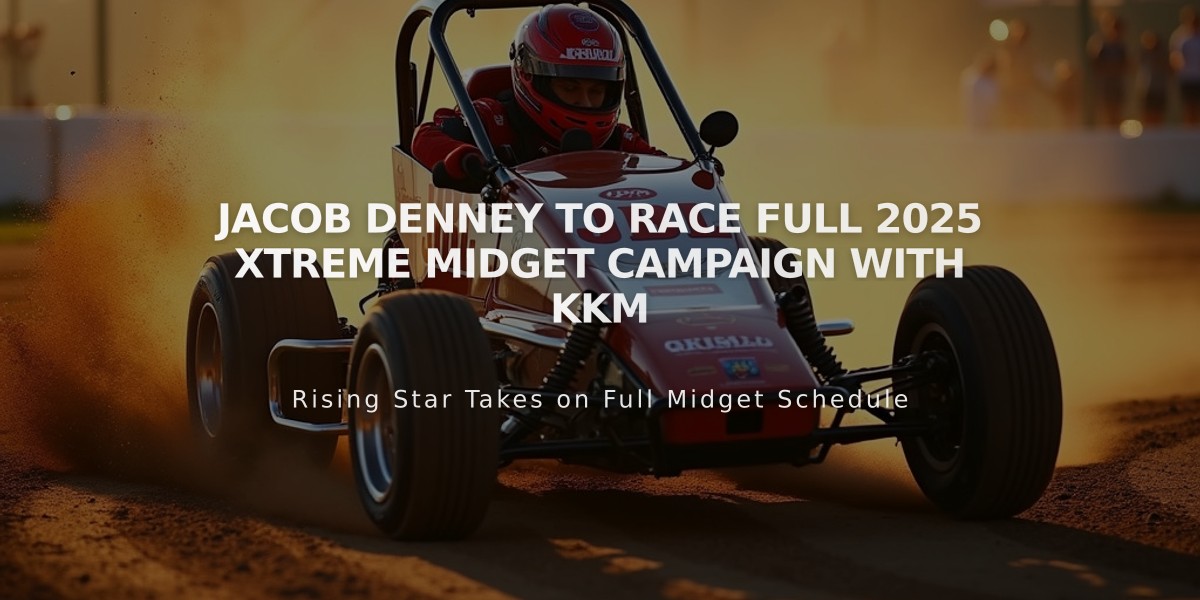 Jacob Denney to Race Full 2025 Xtreme Midget Campaign with KKM