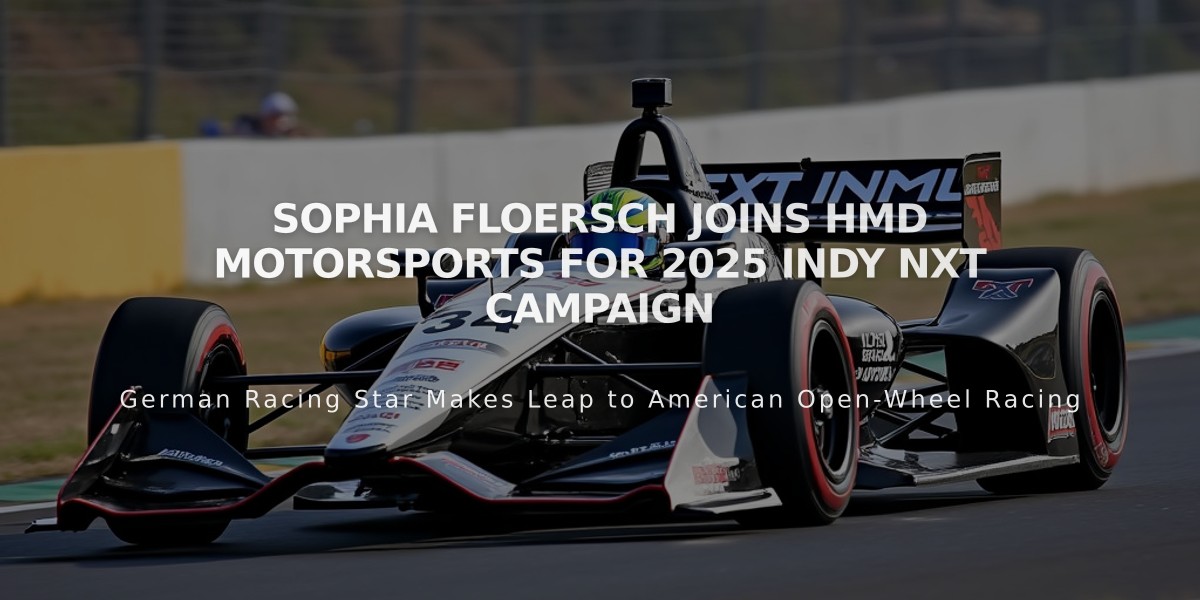 Sophia Floersch Joins HMD Motorsports for 2025 Indy NXT Campaign