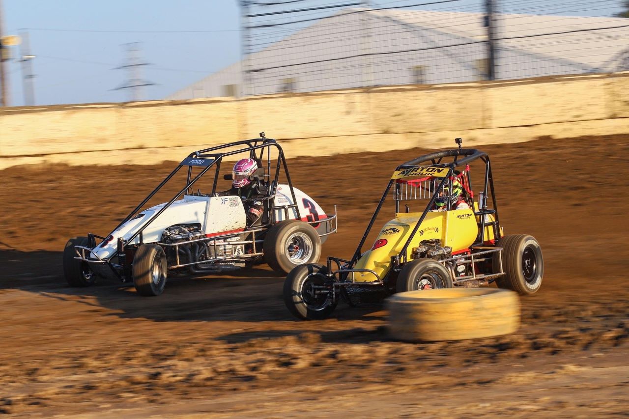 Dirt track stock cars racing