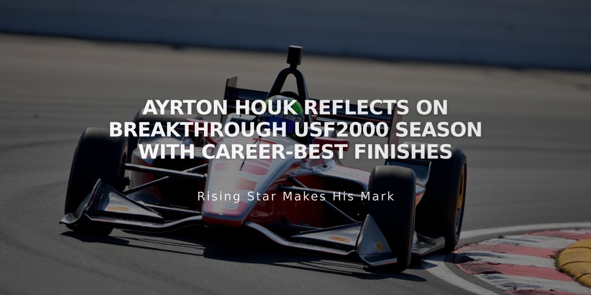 Ayrton Houk Reflects on Breakthrough USF2000 Season with Career-Best Finishes