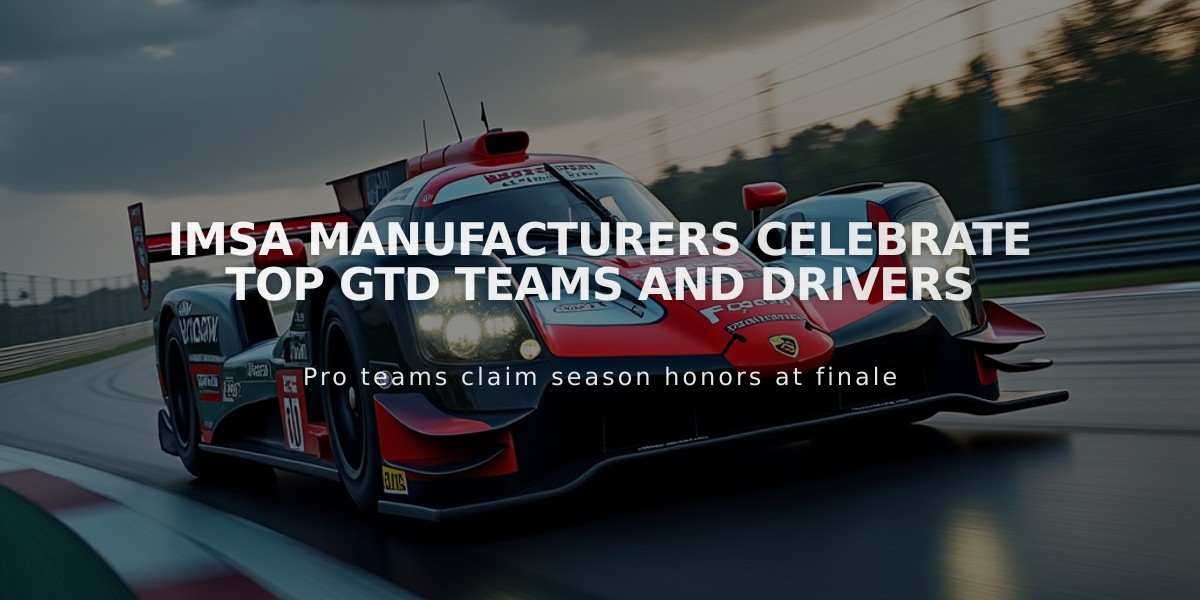 IMSA Manufacturers Celebrate Top GTD Teams and Drivers