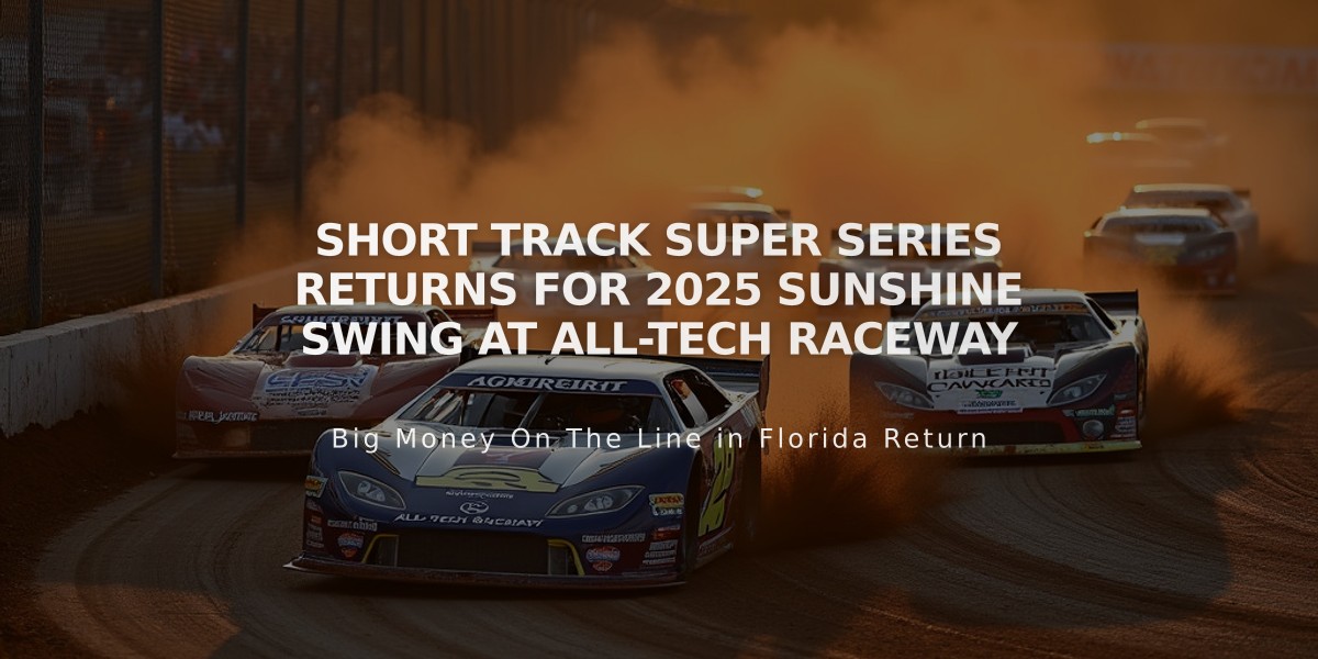 Short Track Super Series Returns for 2025 Sunshine Swing at All-Tech Raceway