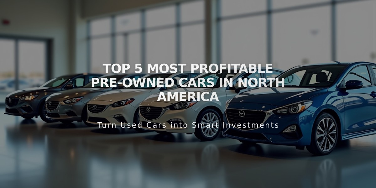 Top 5 Most Profitable Pre-Owned Cars in North America