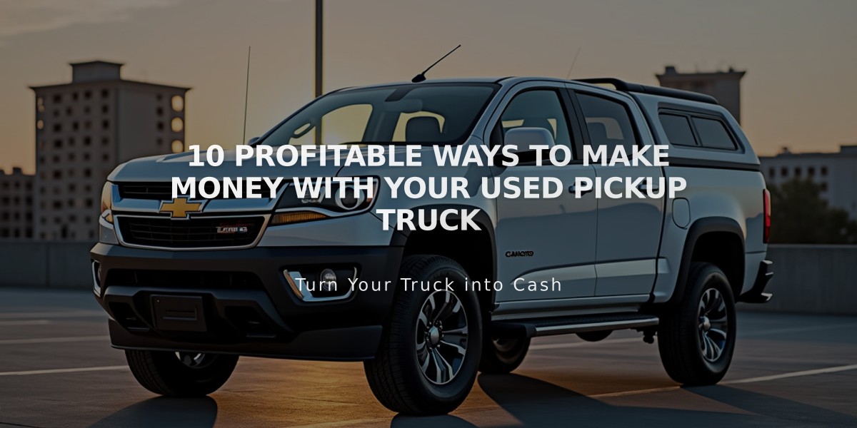 10 Profitable Ways to Make Money With Your Used Pickup Truck