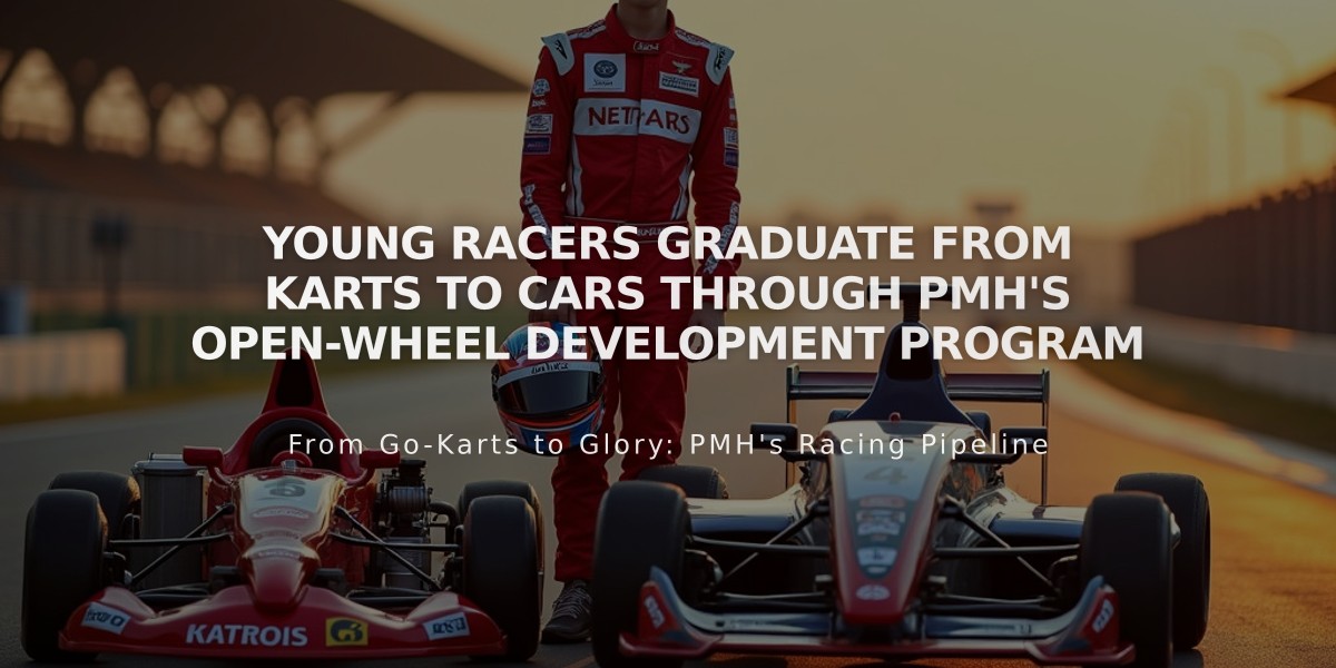 Young Racers Graduate from Karts to Cars through PMH's Open-Wheel Development Program