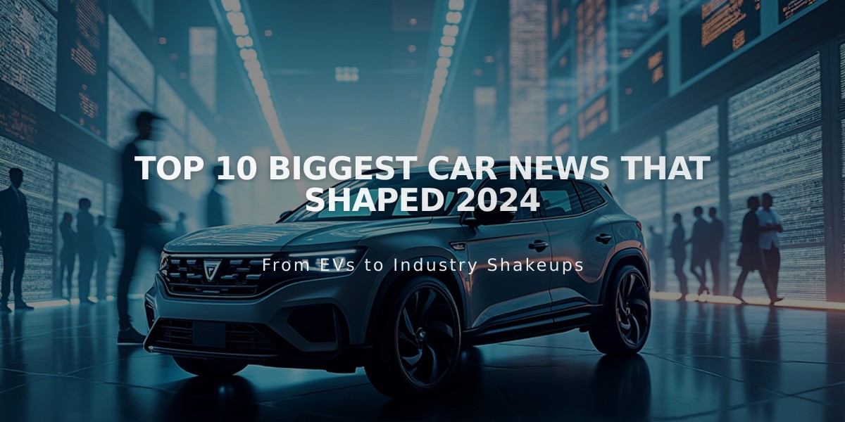 Top 10 Biggest Car News That Shaped 2024