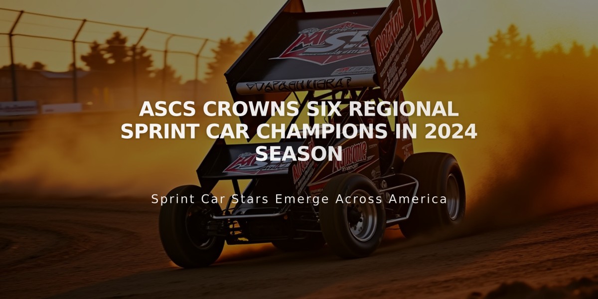 ASCS Crowns Six Regional Sprint Car Champions in 2024 Season