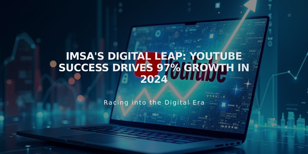 IMSA's Digital Leap: YouTube Success Drives 97% Growth in 2024