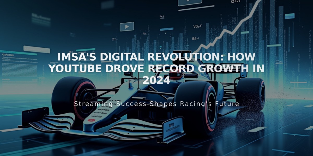 IMSA's Digital Revolution: How YouTube Drove Record Growth in 2024