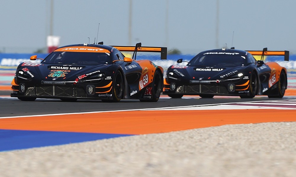 Two McLaren F1 cars racing