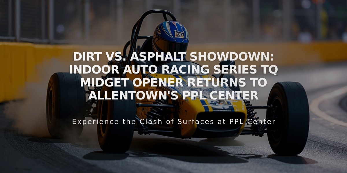 Dirt vs. Asphalt Showdown: Indoor Auto Racing Series TQ Midget Opener Returns to Allentown's PPL Center