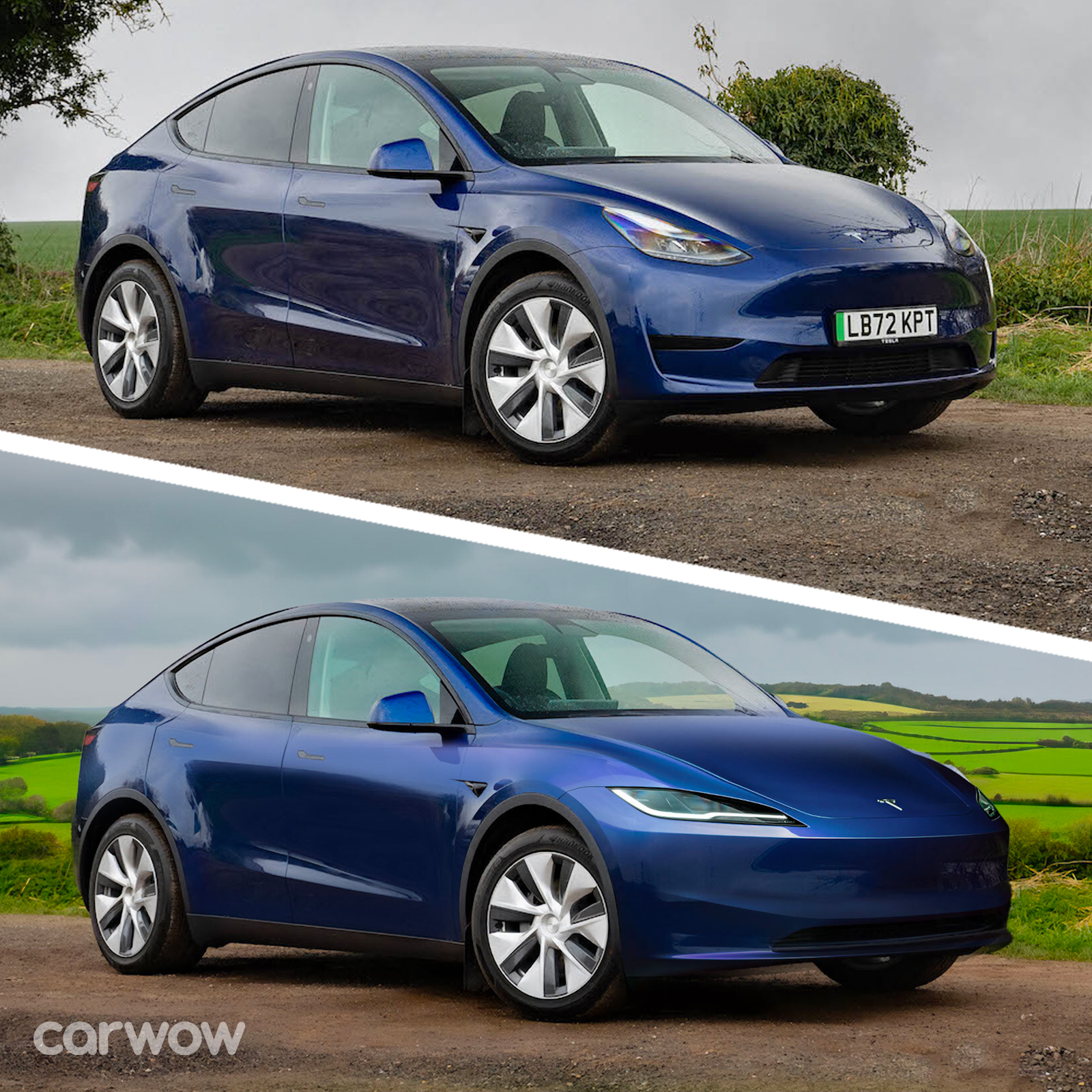 Old vs new Tesla Model Y