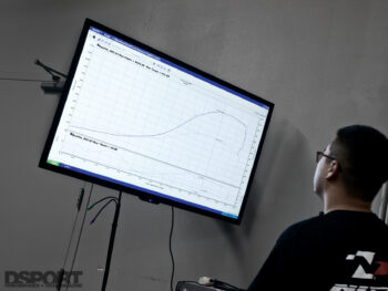 Man viewing financial data graph