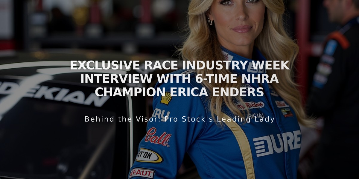 Exclusive Race Industry Week Interview with 6-Time NHRA Champion Erica Enders