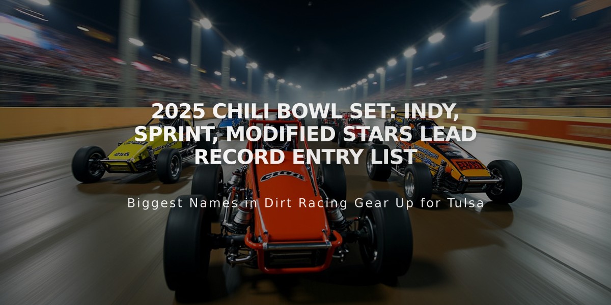 2025 Chili Bowl Set: Indy, Sprint, Modified Stars Lead Record Entry List