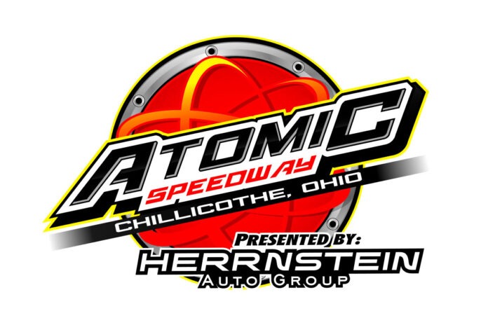 Atomic Speedway racing track logo