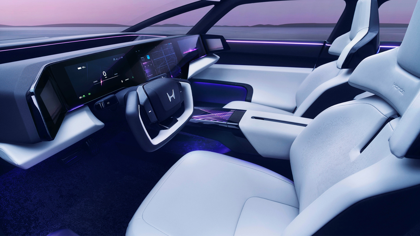 Interior of Honda Zero concept car