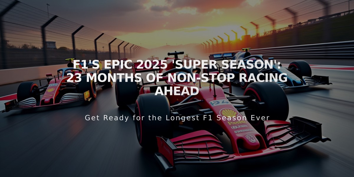 F1's Epic 2025 'Super Season': 23 Months of Non-Stop Racing Ahead