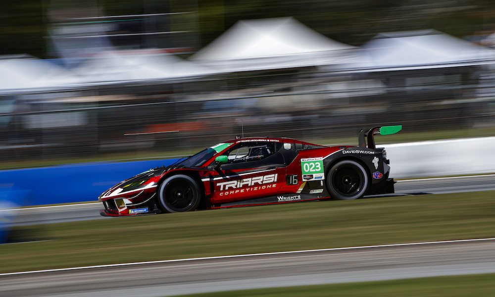 Red Porsche races at Daytona