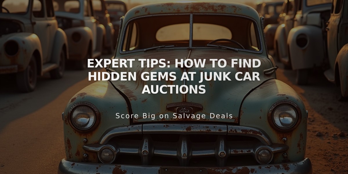 Expert Tips: How to Find Hidden Gems at Junk Car Auctions