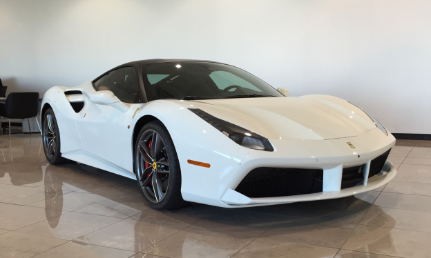 White Ferrari 488 GTB