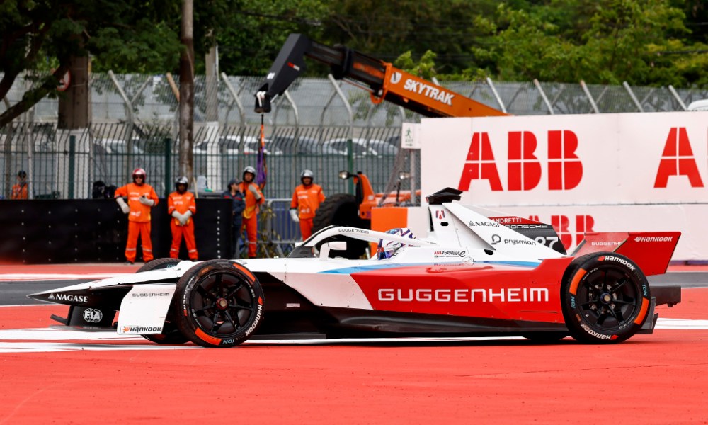 Red and white IndyCar racing