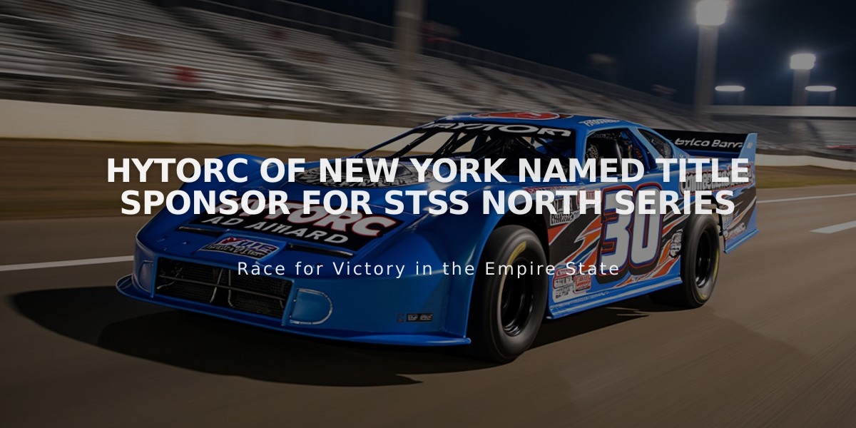 HYTORC of New York Named Title Sponsor for STSS North Series