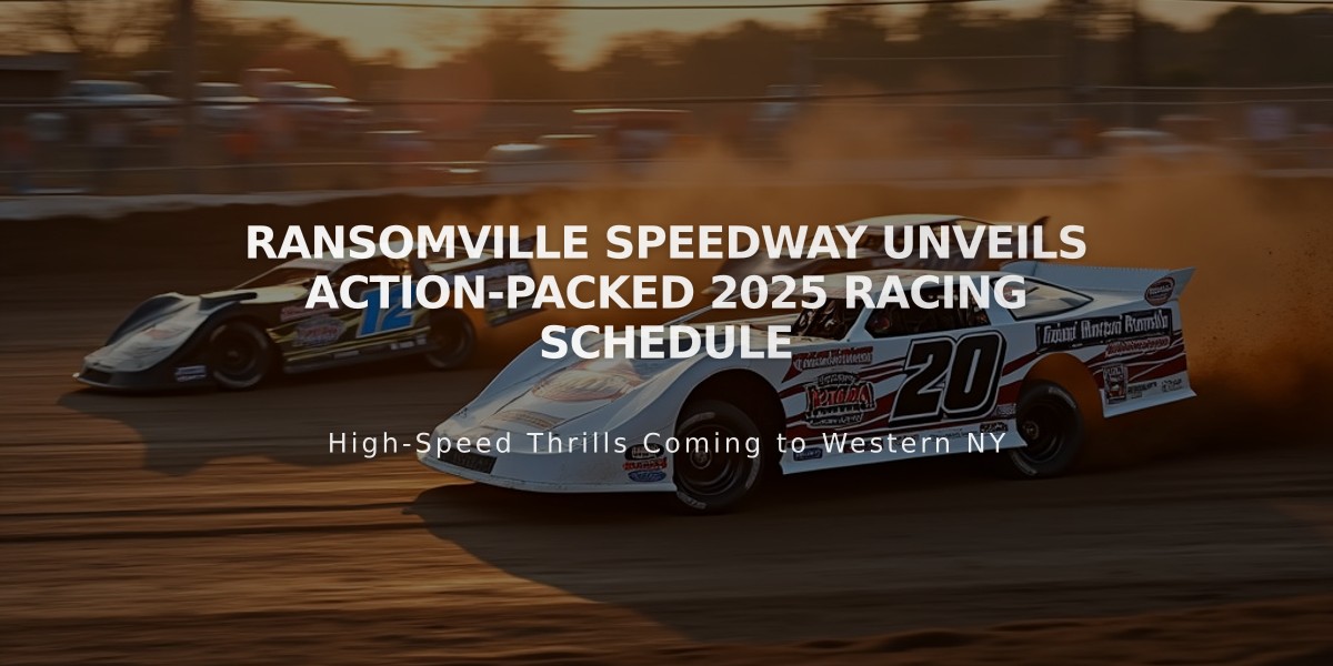 Ransomville Speedway Unveils Action-Packed 2025 Racing Schedule