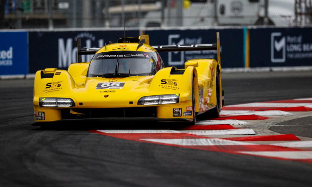 Yellow IndyCar racing at Long Beach