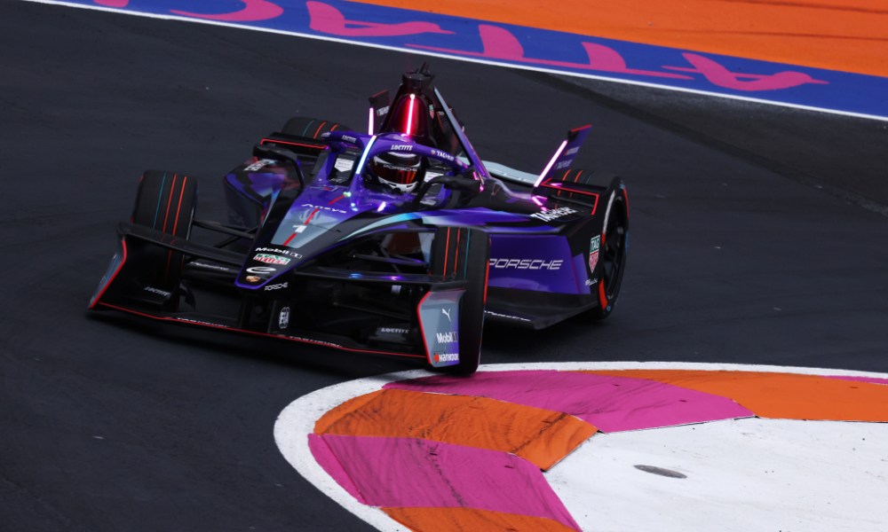 Purple IndyCar racing at Thermal