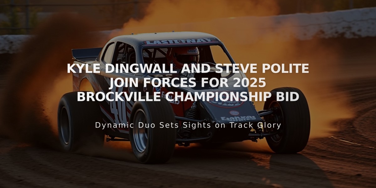 Kyle Dingwall and Steve Polite Join Forces for 2025 Brockville Championship Bid