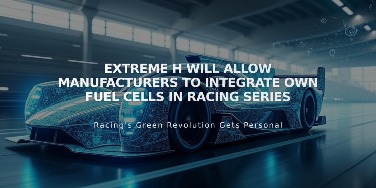 Extreme H will Allow Manufacturers to Integrate Own Fuel Cells in Racing Series