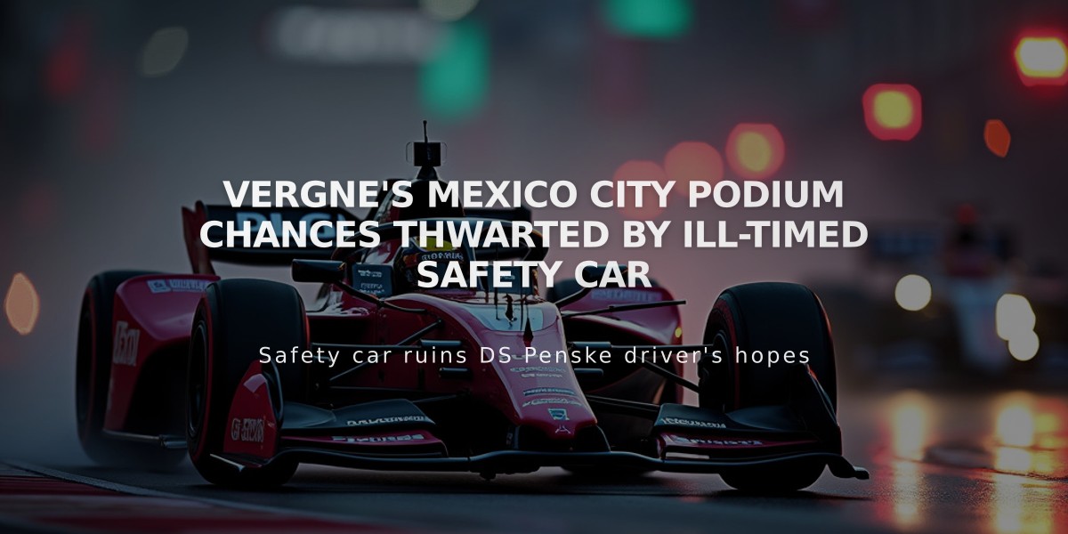 Vergne's Mexico City podium chances thwarted by ill-timed safety car