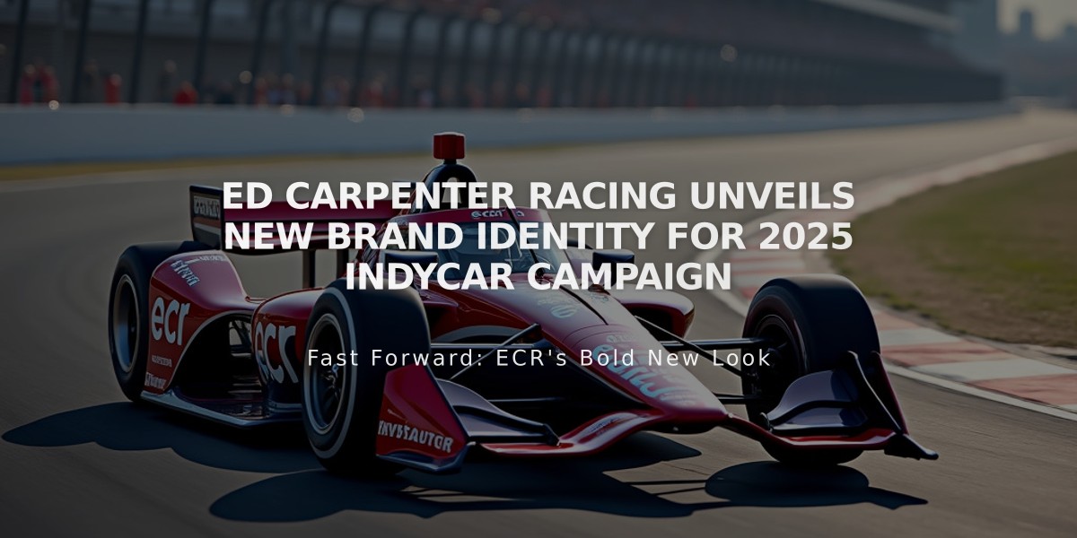 Ed Carpenter Racing Unveils New Brand Identity for 2025 IndyCar Campaign