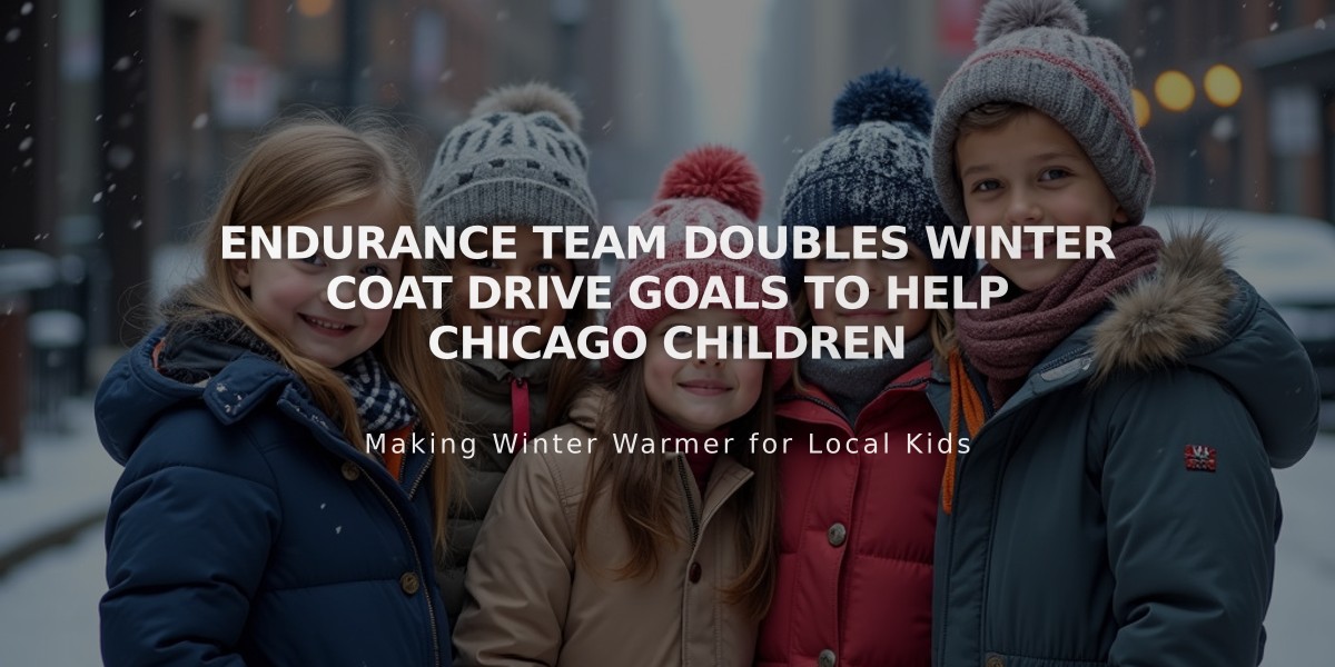 Endurance Team Doubles Winter Coat Drive Goals to Help Chicago Children