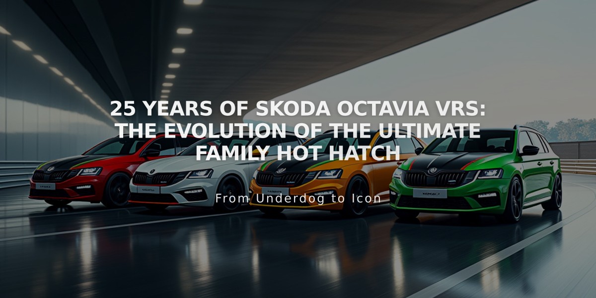 25 Years of Skoda Octavia vRS: The Evolution of the Ultimate Family Hot Hatch