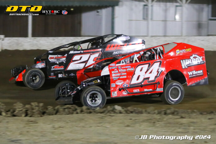 Sprint car racing on dirt