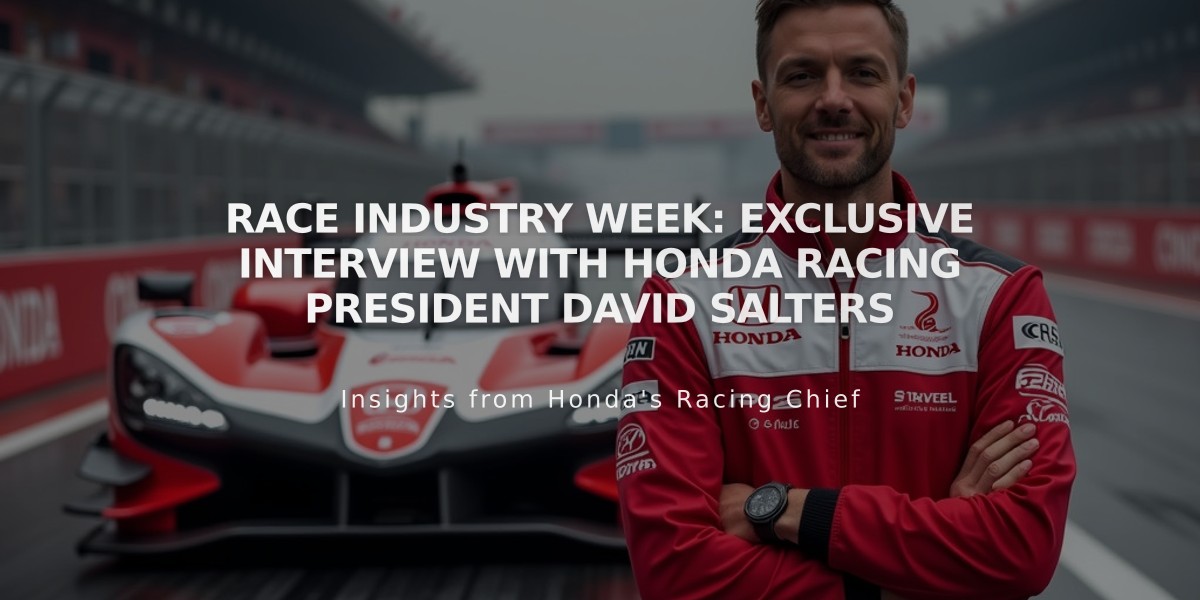 Race Industry Week: Exclusive Interview with Honda Racing President David Salters