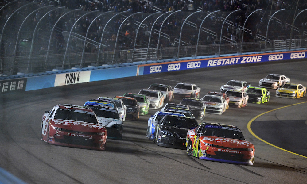 NASCAR cars compete at Phoenix Raceway