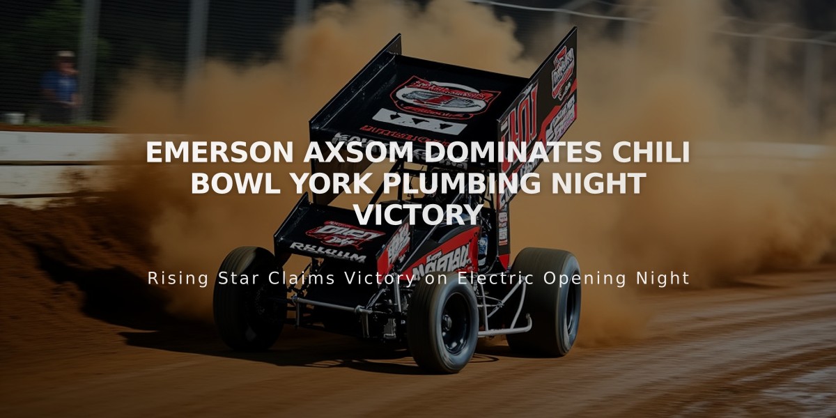 Emerson Axsom Dominates Chili Bowl York Plumbing Night Victory