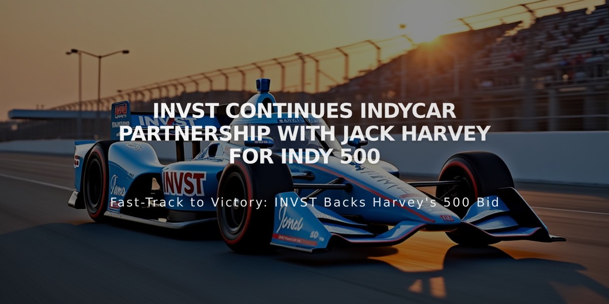 INVST Continues IndyCar Partnership with Jack Harvey for Indy 500